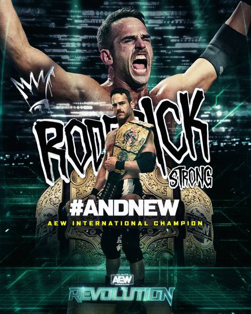 Roderick Strong nuevo Campeón Internacional AEW en el PPV AEW Revolution 2024