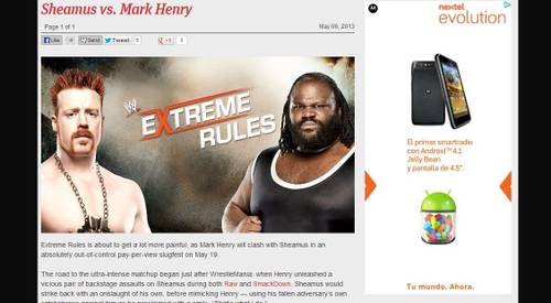 Sheamus vs Mark Henry en Extreme Rules 2013 | wwe.com