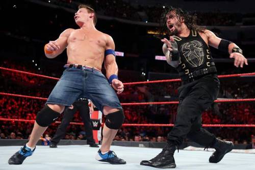 John Cena y Roman Reigns en No Mercy 2017 (24/09/2017) - WWE