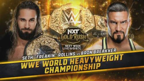Seth Rollins vs Bron Breakker por el Campeonato Mundial de Peso Completo WWE en NXT el 20 de junio de 2023