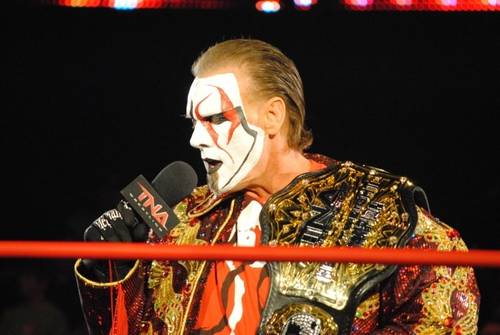 Sting con el cinturon de TNA