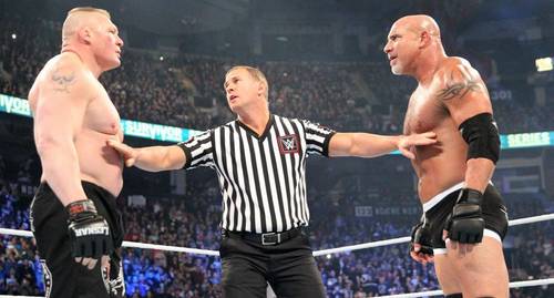 Goldberg y Brock Lesnar
