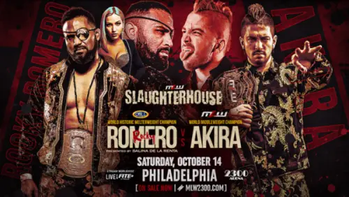 Superluchas - Un combate de lucha libre entre Akira y Rocky Romero en MLW Slaughterhouse.