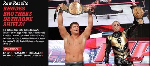 Cody Rhodes & Goldust son los nuevos campeones de parejas / wwe.com
