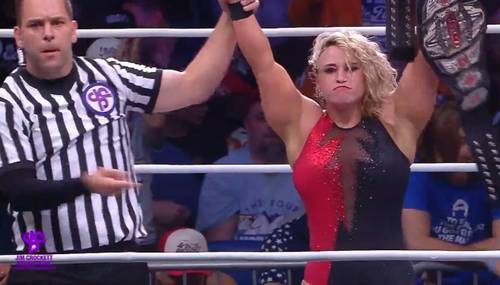 Jordynne Grace retuvo el Campeonato Mundial Knockouts Impact Wrestling ante Deonna Purrazzo y Rachael Ellering en el evento Ric Flair's Last Match (31/07/2022)