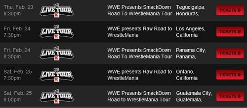 WWE SmackDown Road to Wrestlemania Centroamérica 2012