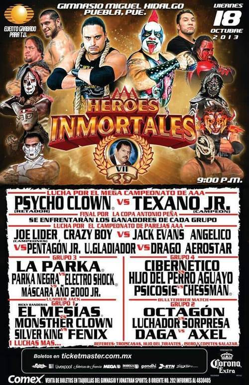 AAA Héroes Inmortales VII / Gimnasio Miguel Hidalgo en Puebla, Pue. - 18 de octubre de 2013 / Image by @BLACKTERRY