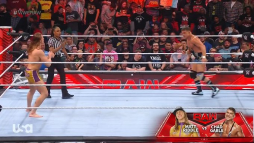 Matt Riddle vs Chad Gable en WWE RAW 14 de noviembre 2022