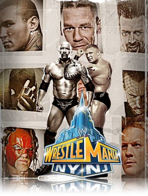 Poster: Brock Lesnar vs The Rock en Wrestlemania 29 - Imagen por cswallpapers
