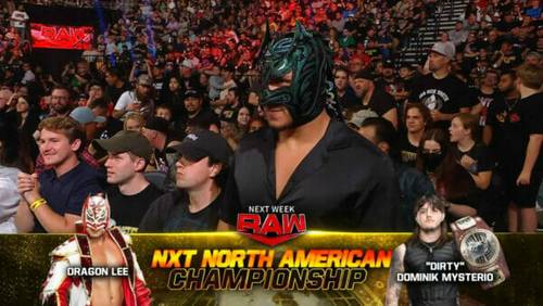 Dominik Mysterio vs Dragon Lee por título norteamericano en el próximo RAW Wwe mtn North American Championship