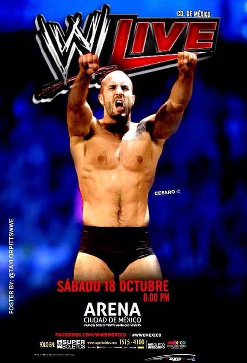 Cesaro en WWE Live Mexico Octubre 2014 – imagen por @TaylorPittsWWE