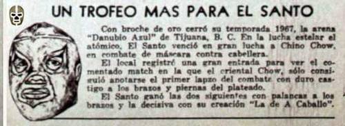 Santo vs. Chino Chow (17 de diciembre de 1967).