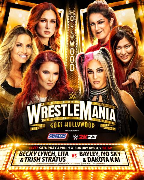 Becky Lynch Trish Stratus y Lita vs Damage CTRL WrestleMania 39 WWE