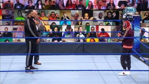Roman Reigns y Rey Mysterio - SmackDown 11 de junio 2021