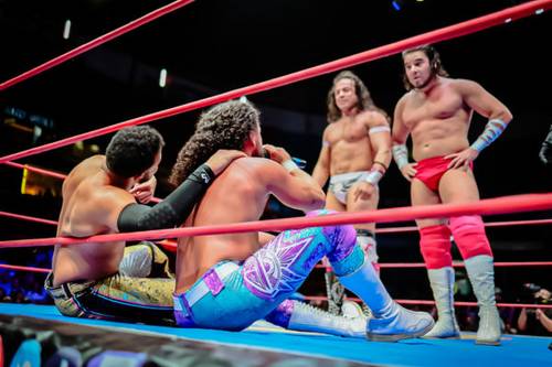 Volador y Angel de Oro vs Oraculo y Rocky Romero