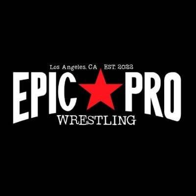 Logotipo Epic Pro Wrestling sobre fondo negro.