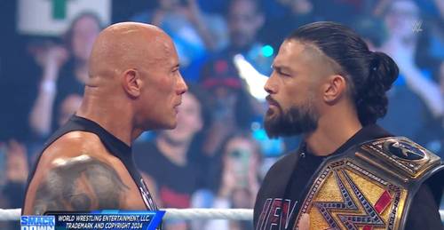 WWE SmackDown 2 de febrero de 2023 Dwayne Johnson The Rock y Roman Reigns cara a cara