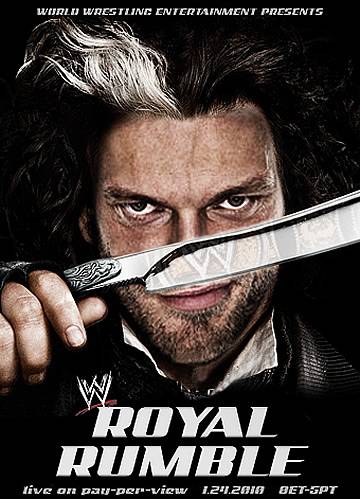 Edge en el supuesto póster del Royal Rumble 2010 por Rzr316 @ Deviantart