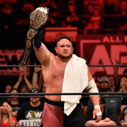 Samoa Joe como Campeón Mundial de la Televisión ROH en AEW