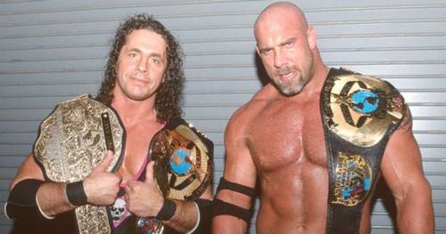 Bret Hart y Goldberg Campeones de Parejas de wCW