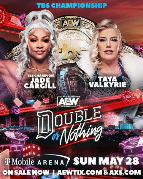 Jade Cargill vs Taya Valkyrie por el Campeonato TBS en AEW Double or Nothing 2023