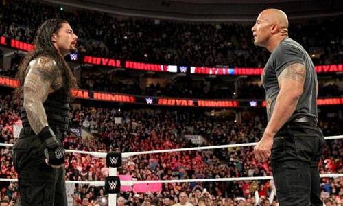 Roman Reigns y The Rock en Royal Rumble 2015 - WWE