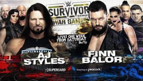 AJ Styles vs Finn Balor Survivor Series WarGames