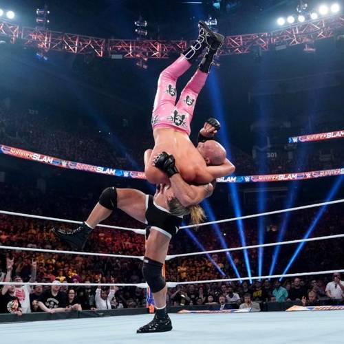 Goldberg y Dolph Ziggler en SummerSlam 2019 WWE