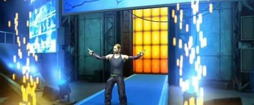 Jeff Hardy haciendo su entrada en el nuevo vídeo juego de TNA: &quote;TNA 2&quote;