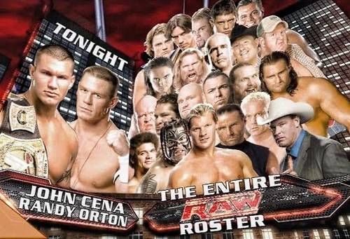 John Cena y Randy Orton vs 17 luchadores en WWE