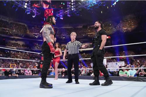 Roman Reigns y Seth Rollins Royal Rumble 2022 WWE