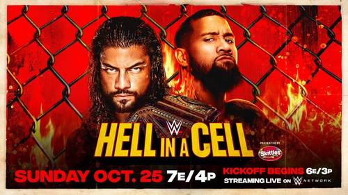 Póster de Hell in a Cell 2020 con Roman Reigns y Jey Uso - WWE