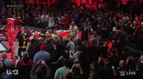 Bobby Lashley y Brock Lesnar en WWE RAW 17 de octubre 2022