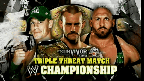 WWE Championship Match: CM Punk vs John Cena vs Ryback - Survivor Series 2012