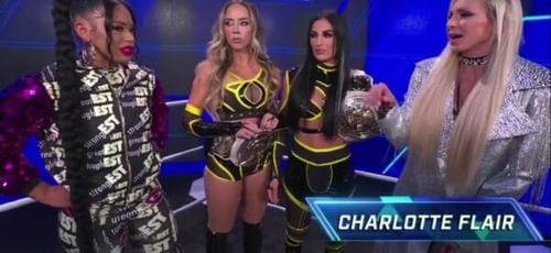 WWE SmackDown 28 de julio de 2023 007 Bianca Belair Kayla Braxton Chelsea Green Sonya Deville Charlotte Flair