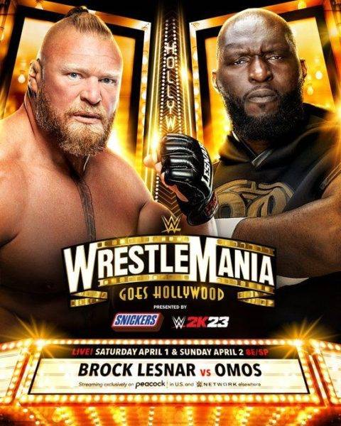 Brock Lesnar vs Omos en WrestleMania 39 WWE