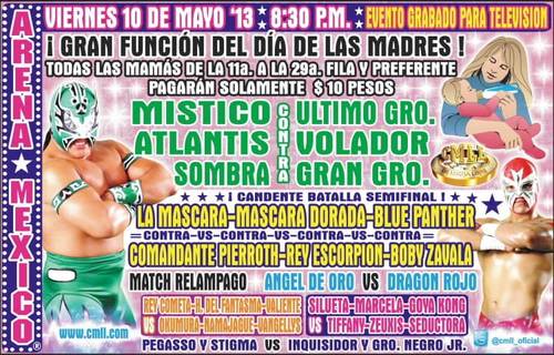 CMLL: Se presentan la nueva versión de Pierroth y el Gran Guerrero / Arena México - 10 de mayo de 2013 / Image by www.cmll.com
