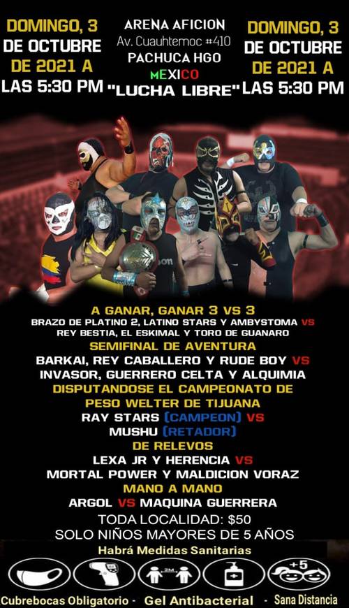 Arena Afición Pachuca 3 de octubre 2021