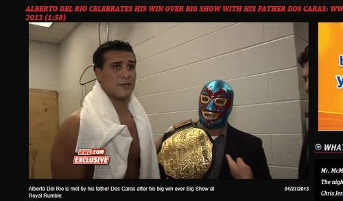 Dos Caras y Alberto del Río / WWE Royal Rumble 2013 - 27 de enero / Captura de pantalla por Dement X-treMEX 187 - www.wwe.com