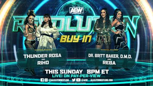 Riho y Thunder Rosa vs. Britt Baker y Reba - AEW Revolution 2021