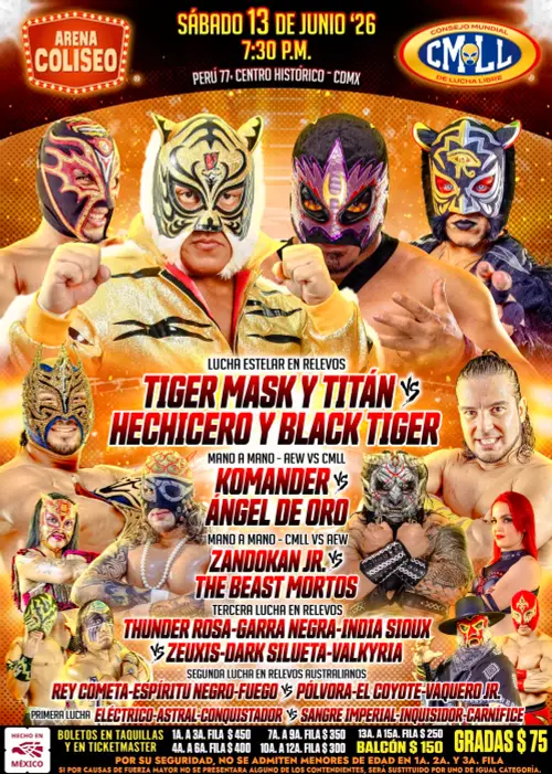 CMLL Arena Coliseo 13 de junio 2026