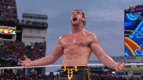 Logan Paul tras vencer a The Miz en WWE SummerSlam 2022 (30/07/2022) / WWE