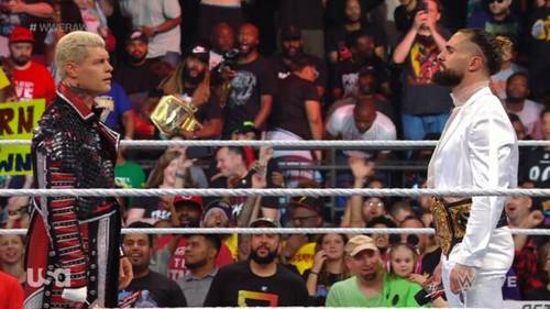 Cody Rhodes y Seth Rollins en WWE RAW 3 de julio 2023