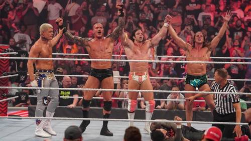 Cody Rhodes, Randy Orton, Ezekiel y Riddle en Raw