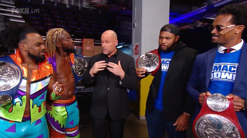 The New Day y The Street Profits en el episodio de Raw del 12 de octubre de 2020 - WWE