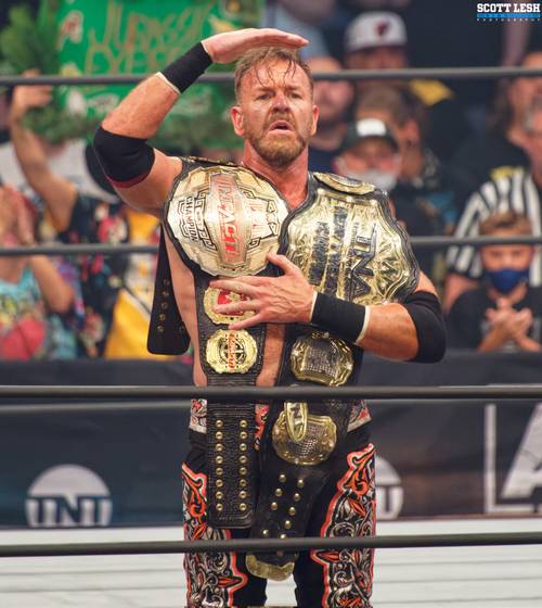 Christian Cage como Campeón Mundial de Peso Completo Impact Wrestling al vencer a Kenny Omega en AEW Rampage (13/08/2021) / Scott Lesh Ringside Photography / AEW / Impact Wrestling