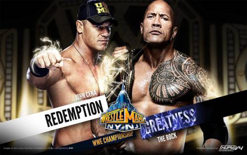 Greatness vs. Redemption. The Rock vs. John Cena II. Once Twice in a Lifetime / http://www.kupywrestlingwallpapers.info