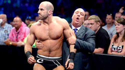 Cesaro y Paul Heyman en 2014 - WWE