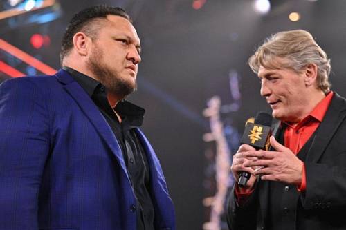 Samoa Joe y William Regal en el episodio de NXT del 15 de junio de 2021 - WWE