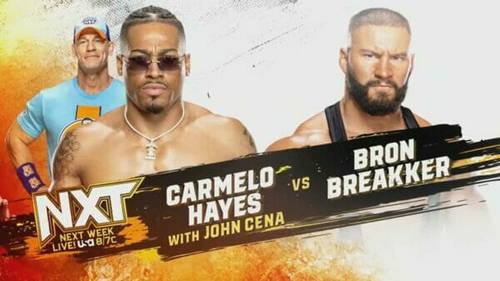 Superluchas - WWE NXT - Carmelo vs John en combate carmelo bron hayes vs john breaker.